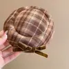 Novo Chapéu de Tecido com Malha Estampa de Leopardo Grampo de Cabelo Design Retrô Elegante Prendedor de Bico de Pato Acessórios de Cabelo de Luxo Acessíveis de Alta Qualidade para Mulheres