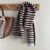 Bufanda de Lana de Punto Rayada Coreana Caliente de Invierno Terciopelo Ártico Lazo Ins Estilo Celebridad de Internet Calentador de Cuello Estilo Dulce