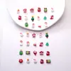 Acessórios de Nail Art de Desenho Animado de Natal Populares Transfronteiriços Papai Noel Tridimensional Fofo Árvore Acessórios de Unha Vestíveis Decorações