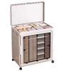 Caja de Almacenamiento de Ropa para Uso Doméstico, Gran Capacidad, Tapa abatible Organizador de Ropa y Edredones para Dormitorio, Armario de Almacenamiento Plegable