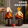 Alfombrilla Aislante Térmico para Árbol de Navidad, Alfombrilla de Madera Maciza para Mesa de Comedor, Alfombrilla Aislante Térmico Anti-quemaduras para Mesa, Posavasos con Forma de Árbol, Posavasos Decorativo para Mesa de Comedor