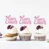 Festa de Aniversário de Páscoa Transfronteiriça Coelho Assando Sobremesa Decoração de Cupcake Plug-in para Bolo Bandeira para Plug-in de Bolo
