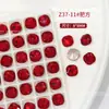 Flash Ano Novo joias de unha chinesas vermelhas atacado Amor vermelho quadrado gordo Fundo pontudo oval em forma de broca de unha de vidro