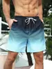 Chegada Nova de Verão Férias Havaianas Praia Masculino Estampa 3D Listrado Solto Casual Esportivo Respirável Shorts