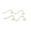 Arete de gancho para la oreja de cobre en forma de S envuelto en oro de 24k clip para la oreja para joyería DIY paquete de material hecho a mano accesorios al por mayor no alergénico