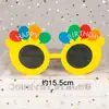 Gafas de Cumpleaños Libro Rojo Pequeño Tono de Sacudida Misma Fiesta Divertidos Accesorios para Fotos Horneado de Pastel Feliz Decoración para Selfies