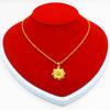 Jóias de ouro europeias por um longo tempo não desbotam colar com pingente de flor grande feminino estilo coreano banhado a ouro areia do Vietnã joias da moda presente