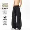 Pantalones Casuales de Verano 2026 Nuevos Transpirables que Absorben el Sudor de Lino Sintético de Longitud al Suelo Curvos Estilo Old Money para Hombre