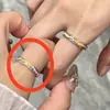 Anillo de Pareja Lightyear para Hombre y Mujer Aurora Luminoso Luz Nocturna Diseño de Nicho Anillo de Regalo de Aniversario Premium