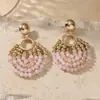 Venda Quente Transfronteiriça Brincos de Contas de Cristal Moda Luxo Leve Tarraxas de Orelha de Ponta Novos Brincos Elegantes de Verão Europeus e Americanos