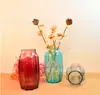 Vaso de vidro colorido atacado vaso estilo europeu fábrica de vasos conjunto de flores de bambu rico Vaso Octogonal Grande