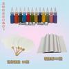 Pacote de material de leque de laca flutuante, conjunto de 10ml de leque de laca flutuante, livro de leque de laca, leque de papel Xuan com leque de letras, laca