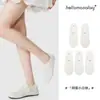 Calcetines de punto casuales para mujer de primavera-verano, calcetines blancos, calcetines invisibles de color liso, calcetines tobilleros blancos, calcetines cortos de malla transpirables antideslizantes para mujer