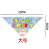 Disfraz de cumpleaños para mascota, sombrero de cumpleaños y bandana, decoración de fiesta de primer cumpleaños para gato y perro, bufanda para el cuello, bandana triangular