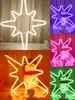 Luces LED Flexibles para Exteriores, Forma de Estrella y Luna, Estrella de Cinco Puntas Luces para Árboles de Vacaciones en Exteriores, Iluminación de Calle para Zonas Escénicas