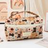 Bolsa Cosmética Estilo Coreano Nueva Gran Capacidad Acolchada Portátil Bolsa de Almacenamiento Diseño Nicho Alto Valor Bolsa de Aseo de Dibujos Animados