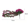 Planta Verde Simulada Violeta Colgante de Pared Decoración de Pared para el Hogar Colgante de Barandilla de Balcón Orquídea Colgante Cesta Colgante Boda Flor Falsa Ratán