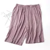 Venta al por mayor del fabricante, Nuevo estilo, Pantalones finos de verano para dormir para mujer, Pieza única, Shorts de cinco puntos, Pantalones de yoga holgados con bolsillos, Pantalones para estar en casa