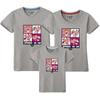 Ropa de verano de manga corta para suegros nueva familia de tres algodón fino ropa para niños ropa para enamorados venta al por mayor ropa de clase impresión generación de cabello