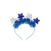 Acessórios de festa Coolette Hanukkah estrela de cinco pontas faixa de cabeça de listras de lã joias de atmosfera festiva faixa de cabeça luminosa
