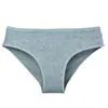 Hilo de algodón transpirable transfronterizo ropa interior para mujer textura de raya vertical algodón cintura briefs inferiores al por mayor mujer