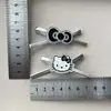 Dulces y geniales accesorios de acrílico con forma de gato kt plateado, lazos, decoración para fundas de teléfono móvil, equipaje, zapatos y calcetines, accesorios de ropa, decoración, lote