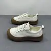 Primera Capa Piel de Vaca Superficie Suave Zapatos Blancos Pequeños para Mujer 2026 Otoño Nuevos Retro Feos Lindos Suela Gruesa Zapatos de Plataforma Suela Suave Zapatos Deportivos