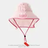 Nuevo sombrero de protección solar para niños con ventilador alimentado por energía solar, protección UV y parasol