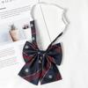 Rojo Vino Rayado Perezoso Jk Estilo Universitario Japonés Uniforme de Licenciatura Corbata de Lazo para Mujeres Corbata para Foto de Graduación Escolar para Hombres