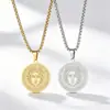 Colgante de Collar de Acero de Titanio de Monstruo Femenino con Cabello de Serpiente Medusa a la Moda y Único Joyería con Símbolo de la Antigua Grecia Accesorio de Acero Inoxidable