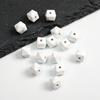 8 * 10mm acrílico colorido cubo açúcar multi-corte geométrico losango furo passante contas soltas DIY pulseira chaveiro acessórios