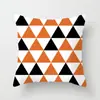 Capa de Almofada para Sofá Cama com Padrão Laranja Escandinavo Capa de Almofada de Cintura Cabeça Moderna Simples Casual