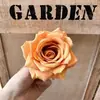 Flor Artificial Rosa con Esquina Rizada de 12 Colores Cabezal de Flor Falsa Flor Artificial de Alta Gama Decoración de Pared de Flores para Bodas Diámetro 9 cm Fabricante de Flores Falsas