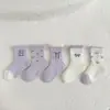 Meias de Verão para Bebês Meninos e Meninas, Estilo Verão Finas de Algodão Estilo Coreano Algodão Penteado Malha Meias Respiráveis para Bebês de 0 a 1 Ano de Idade
