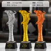 Bádminton Tenis Metal Cristal Resina Chapado en Oro Trofeo Personalizado Oro y Plata Bronce Juegos Competición Deportiva