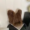 Bolso Cruzado de Hombro Único Color Sólido de Invierno 2025 Nuevo Estilo Coreano de Nicho Bolso Peludo Bolso Cubo de Gran Capacidad