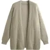 Vento Suave Vento Preguiçoso Veludo de Visão Leite Imitação Suéter Feminino Outono e Inverno Novo Cardigan de Tricô Casaco Grosso
