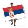 Atacado tamanho completo 3*5 pés 90*150cm Bandeira da Sérvia bandeira de poliéster suporte