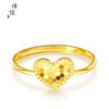 Tienda de oro con anillo de panal de oro arenado espejo CNC de alta gama escama de dragón disco anillo de amor regalo femenino
