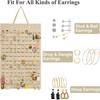 Bolsa de fieltro para colgar joyas en la pared, Bolsa colgante para guardar aretes, Colgador para exhibir collares, Montaje en pared hecho a mano Anti-enredo
