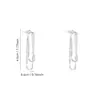 Pendientes de Aro con Borla de Cadena Doble Capa Plateados para Mujer Exquisito Diseño de Nicho Pendientes de Botón Lujo Ligero Sensación de Alta Gama Pendiente de Temperamento Único Accesorios