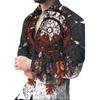 Camisa estampada de moda para hombre, nueva camisa informal de manga larga con solapa para comercio exterior transfronterizo 2023