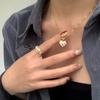 Collar de plata de ley con diseño de nicho de lujo ligero y retro de doble cara con amor para mujer, novedad 2022, cadena de suéter que combina con todo.