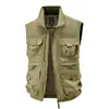 M-6XL Talla Grande Pesca Casual Multi-Chaleco para Hombre Verano Exterior Funcional Luya Bolsillo con Solapa Multi-Funcional Pantalones Ropa de Trabajo Táctica