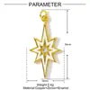 Collar Colgante Estrella de Mar Corazón Goteando Aceite Transfronterizo DIY Cobre Zircón Pendientes de Cangrejo Piedra Natural para Mujer Colgante de Joyería