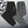[Estoque Pronto do Fabricante] Calças de Seda Gelada Masculinas Tamanho Grande Perna Reta Casuais de Verão Finas de Nylon.2