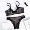Item popular de comércio exterior: Lingerie Sexy de Renda com Estampa de Leopardo Selvagem, Sutiã Ultra Fino Transparente para Seios Grandes, Anti-Queda