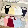 Top de tirantes dulce y picante para niña con almohadillas en el pecho, ajuste ceñido, versátil top de verano para mujer