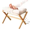 Taburete Plegable para el Hogar, Taburete para Pies, Escalón, Banco Pequeño de Madera Espesa para Sala de Estar, Portátil