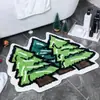 Decoración Navideña Felpudo de Imitación Cachemir para Suelo Sala de Estar Cocina Felpudo Fácil de Limpiar Baño Cuarto de Ducha Felpudo Absorbe Agua Duradero